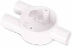 Univolt Circular Junction Box, Branch 3 Way Box White 20mm